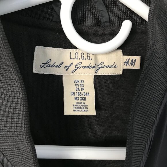 H&M NWOT LOGG Men's Nylon Bomber Jacket XS - Picture 2 of 4